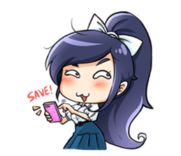 School Cute Girl : Violet sticker #4215431