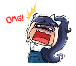 School Cute Girl : Violet sticker #4215433