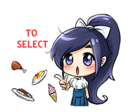School Cute Girl : Violet sticker #4215434