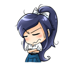 School Cute Girl : Violet sticker #4215435