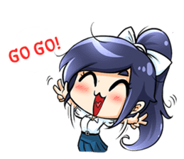 School Cute Girl : Violet sticker #4215436