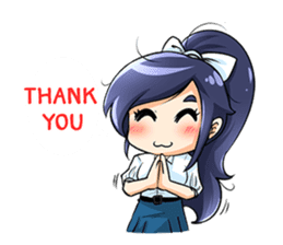 School Cute Girl : Violet sticker #4215437