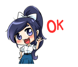 School Cute Girl : Violet sticker #4215438