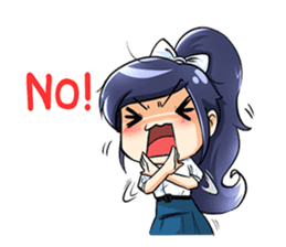 School Cute Girl : Violet sticker #4215439