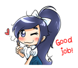 School Cute Girl : Violet sticker #4215440