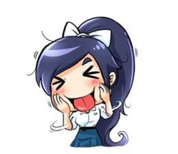 School Cute Girl : Violet sticker #4215441