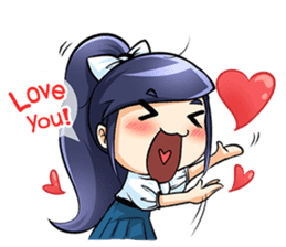 School Cute Girl : Violet sticker #4215442