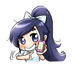 School Cute Girl : Violet sticker #4215445