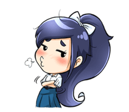 School Cute Girl : Violet sticker #4215446