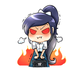 School Cute Girl : Violet sticker #4215447