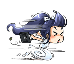 School Cute Girl : Violet sticker #4215448