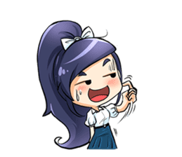 School Cute Girl : Violet sticker #4215451