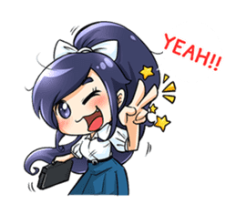 School Cute Girl : Violet sticker #4215452