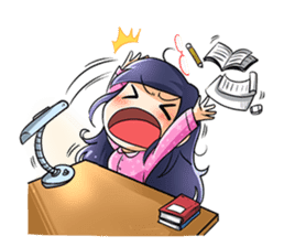 School Cute Girl : Violet sticker #4215454