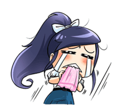 School Cute Girl : Violet sticker #4215455