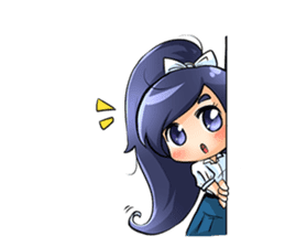 School Cute Girl : Violet sticker #4215456