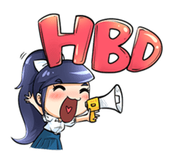 School Cute Girl : Violet sticker #4215460