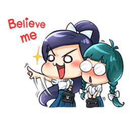 School Cute Girl : Violet sticker #4215461