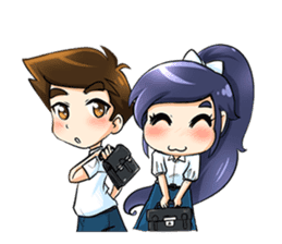 School Cute Girl : Violet sticker #4215462