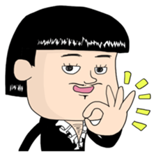 People with bobbed hair sticker #4215707