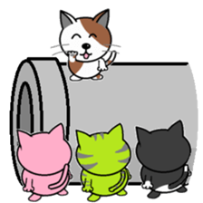 Cat of the park sticker #4216865