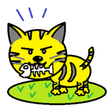 Cat of the park sticker #4216877