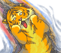 Parent-child cute tiger sticker #4218387