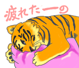 Parent-child cute tiger sticker #4218390