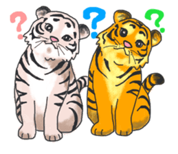 Parent-child cute tiger sticker #4218392