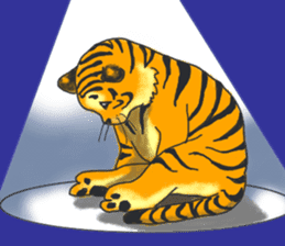 Parent-child cute tiger sticker #4218400