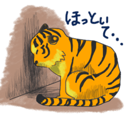 Parent-child cute tiger sticker #4218403