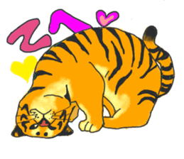 Parent-child cute tiger sticker #4218405