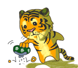 Parent-child cute tiger sticker #4218414
