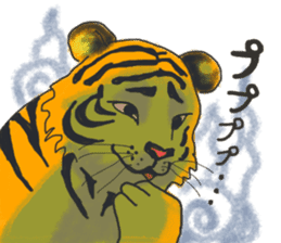 Parent-child cute tiger sticker #4218417