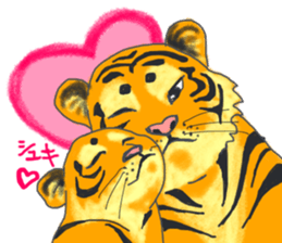 Parent-child cute tiger sticker #4218420