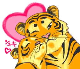 Parent-child cute tiger sticker #4218420