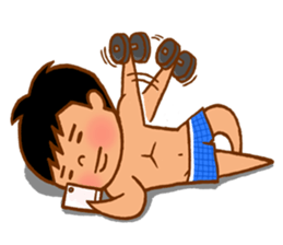 Guys! Let's exercise together! sticker #4218498