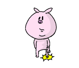 He is like a pig. sticker #4219710