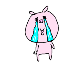 He is like a pig. sticker #4219730