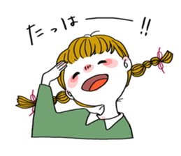 Plait hair girl sticker sticker #4219949
