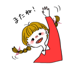 Plait hair girl sticker sticker #4219951