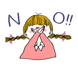 Plait hair girl sticker sticker #4219953