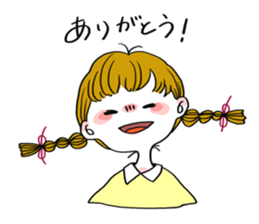 Plait hair girl sticker sticker #4219955
