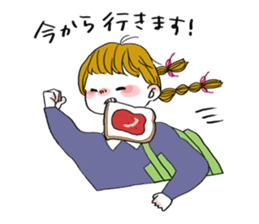 Plait hair girl sticker sticker #4219963