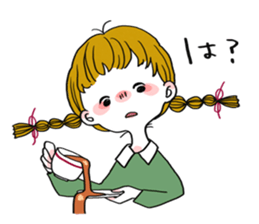 Plait hair girl sticker sticker #4219964