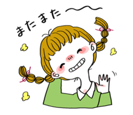 Plait hair girl sticker sticker #4219966