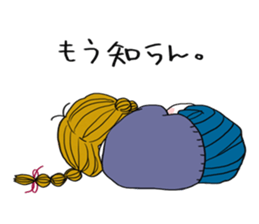 Plait hair girl sticker sticker #4219972