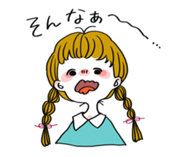 Plait hair girl sticker sticker #4219973
