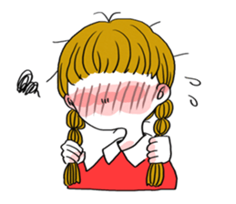 Plait hair girl sticker sticker #4219976