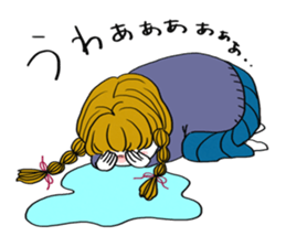 Plait hair girl sticker sticker #4219981